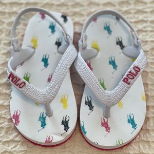 POLO Ralph Lauren GIRLS FLIP FLOPS, TODDLER SZ 7/8